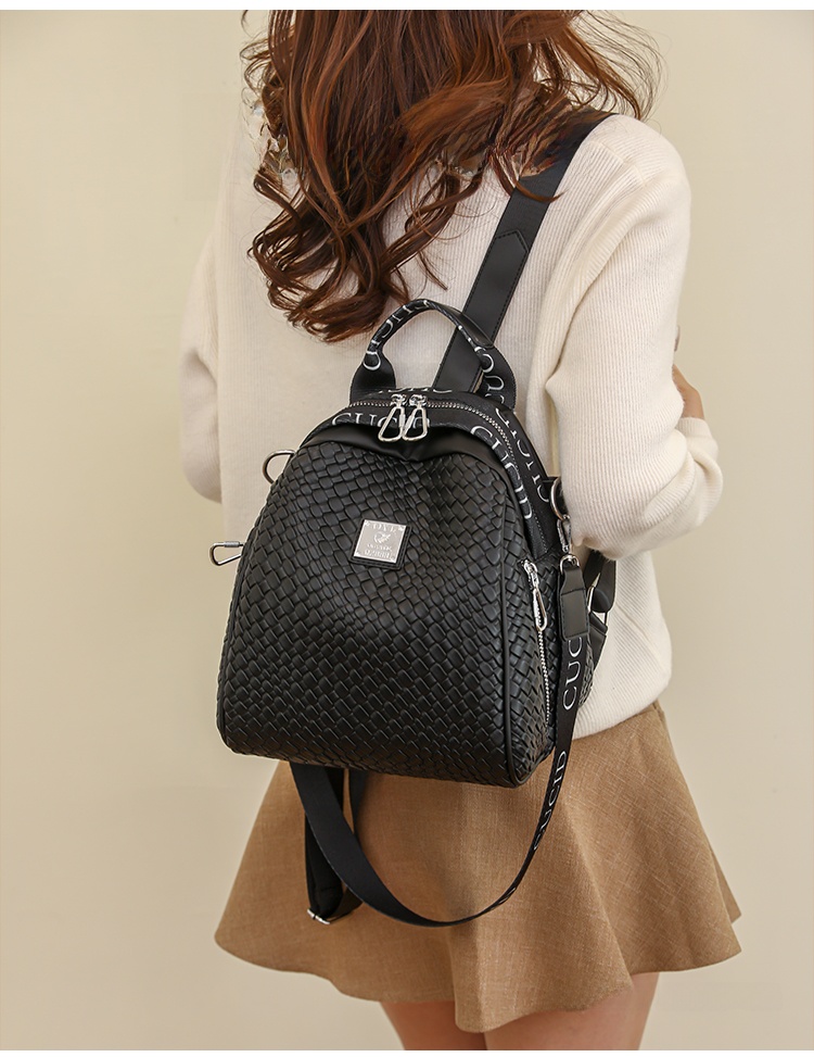 Luxury Bags Hong Kong - 高級織り女性のバックパック大容量学生ブックバッグ香港ブランドファッショナブルな多用途デュアルショルダーバッグ 2023 新モデル