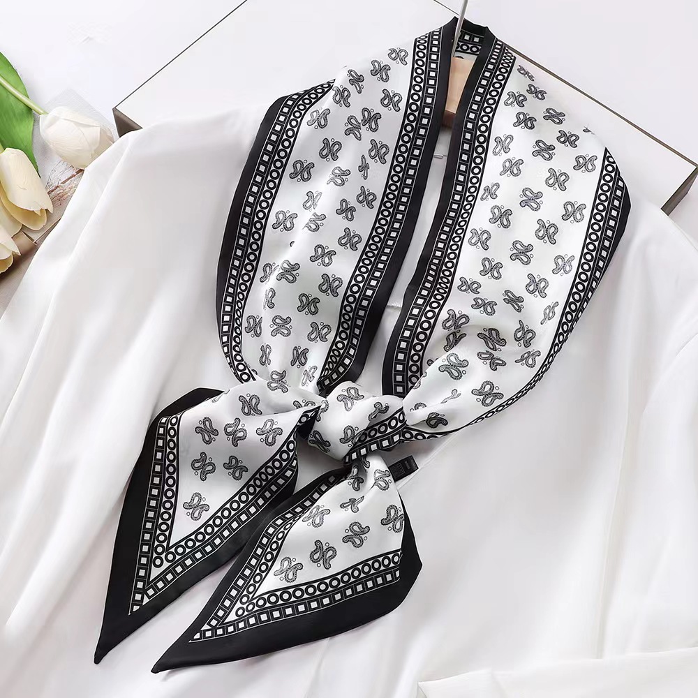 高級ゼブラプリントシルクスクエアスカーフ女性ソフトサテンハン - Luxury Bags In China のレビューと価格