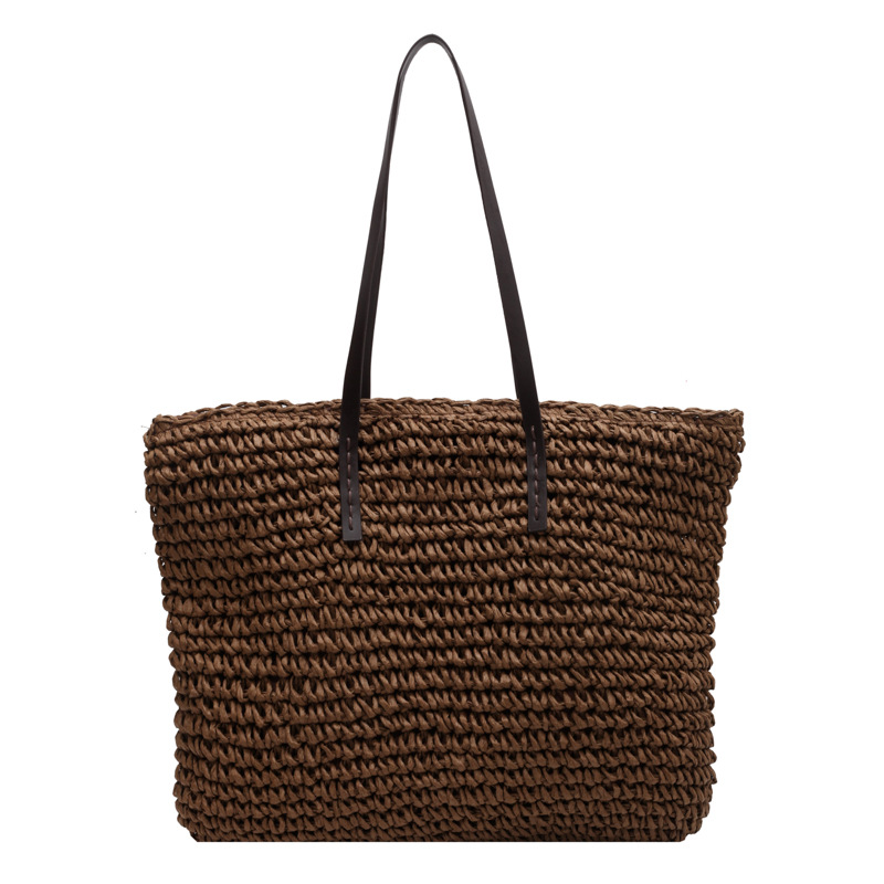 女性のための大きな編まれたストローバッグ,ビーチバッグ,大容 - Luxury Bags Shopping のレビューと価格